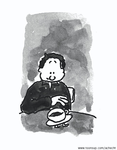 Cartoon: Der Kaffe geht aufs Haus 2