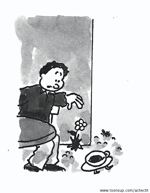 Cartoon: Der Kaffe geht aufs Haus 3