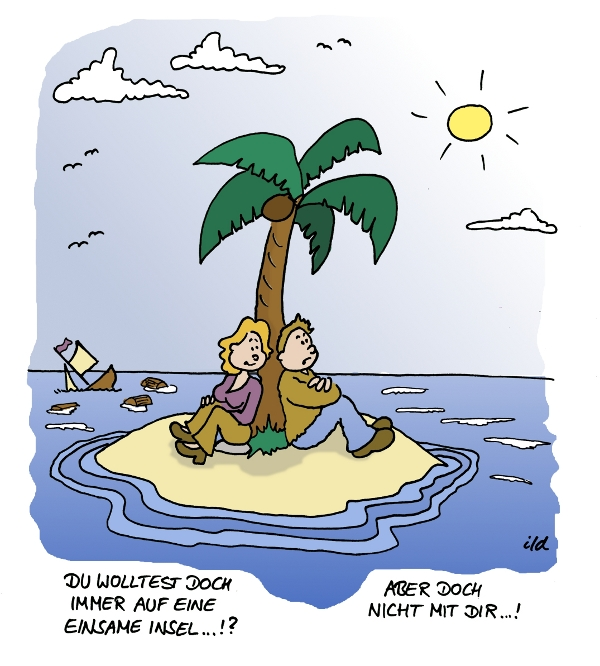 Cartoon: Einsame Insel 1