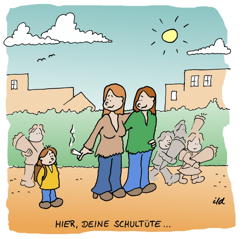 Cartoon: Hier deine Schultüte 1