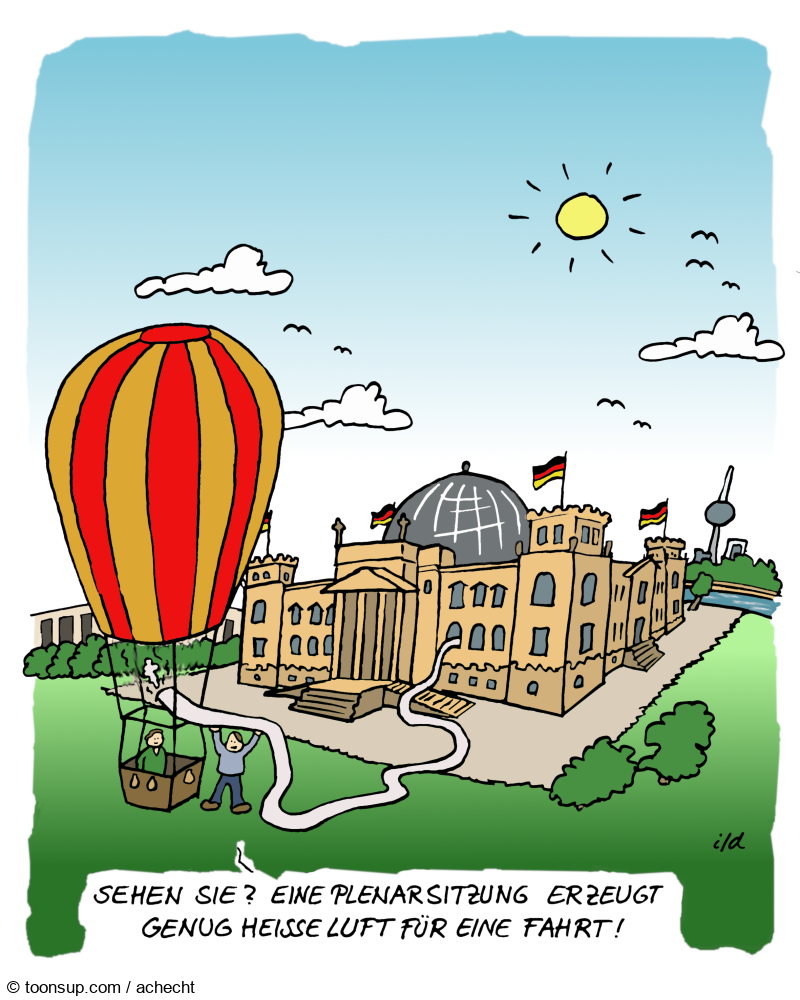 Cartoon: Eine Plenarsitzung reicht 1