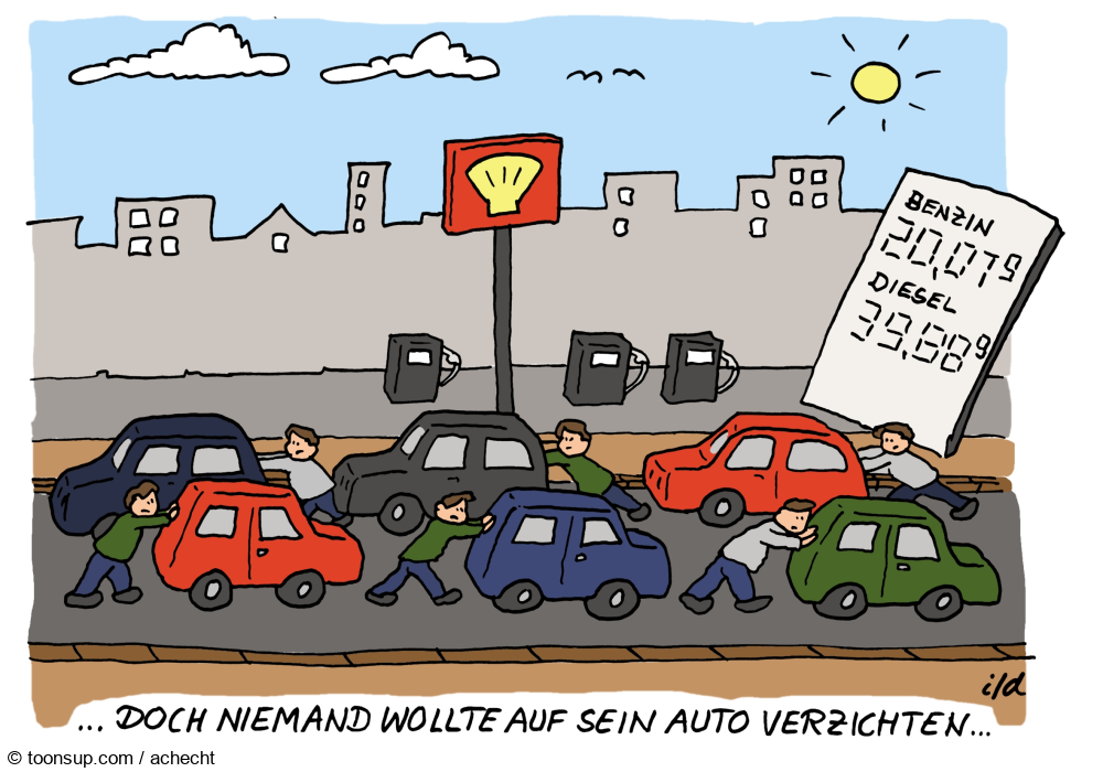 Cartoon: Auf Auto verzichten 1