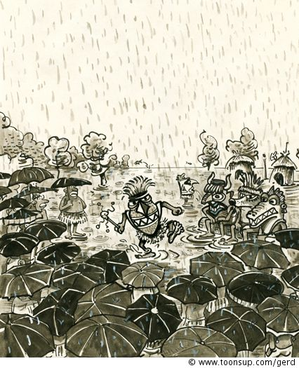 Cartoon: Jahrestreffen der Regenmacher 1