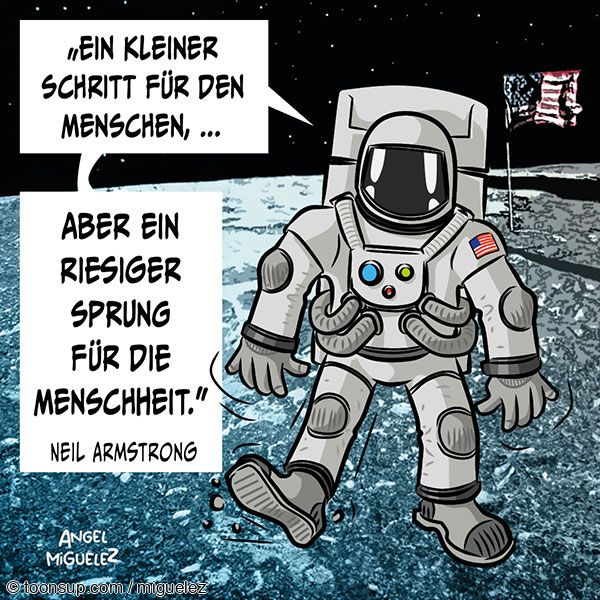Cartoon: Neil Alden Armstrong 1