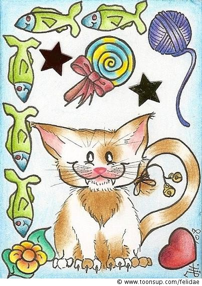 Illustration: Kitty (auf 6,4 x 8,9 cm) 1