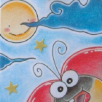'huhu' (auf 6,4 x 8,9 cm)