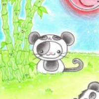 Kitty or Panda II (auf 6,4 x 8,9 cm)