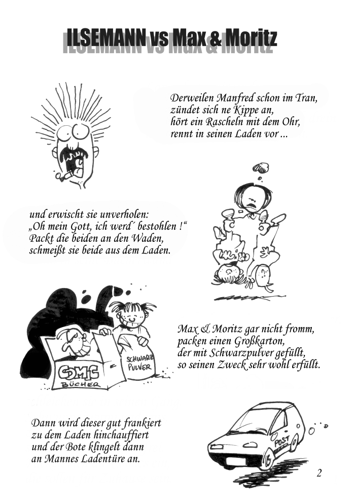 Comic: Seite 2 ILSEMANN vs. Max und Moritz 1