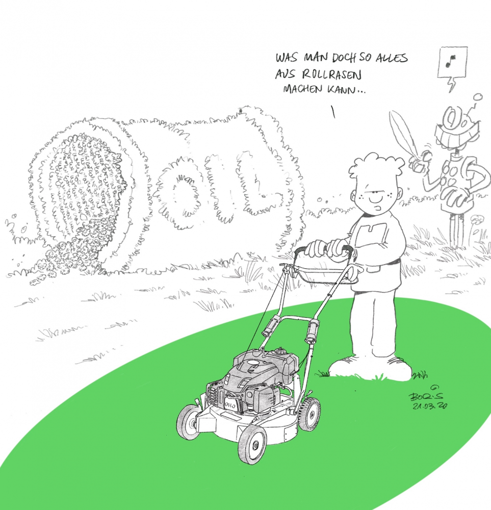 Cartoon: Gartenarbeit Variante B 1