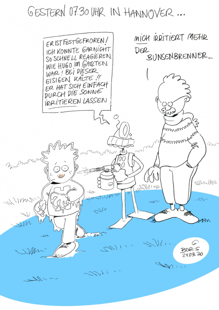 Cartoon: Noch kalt morgens 1