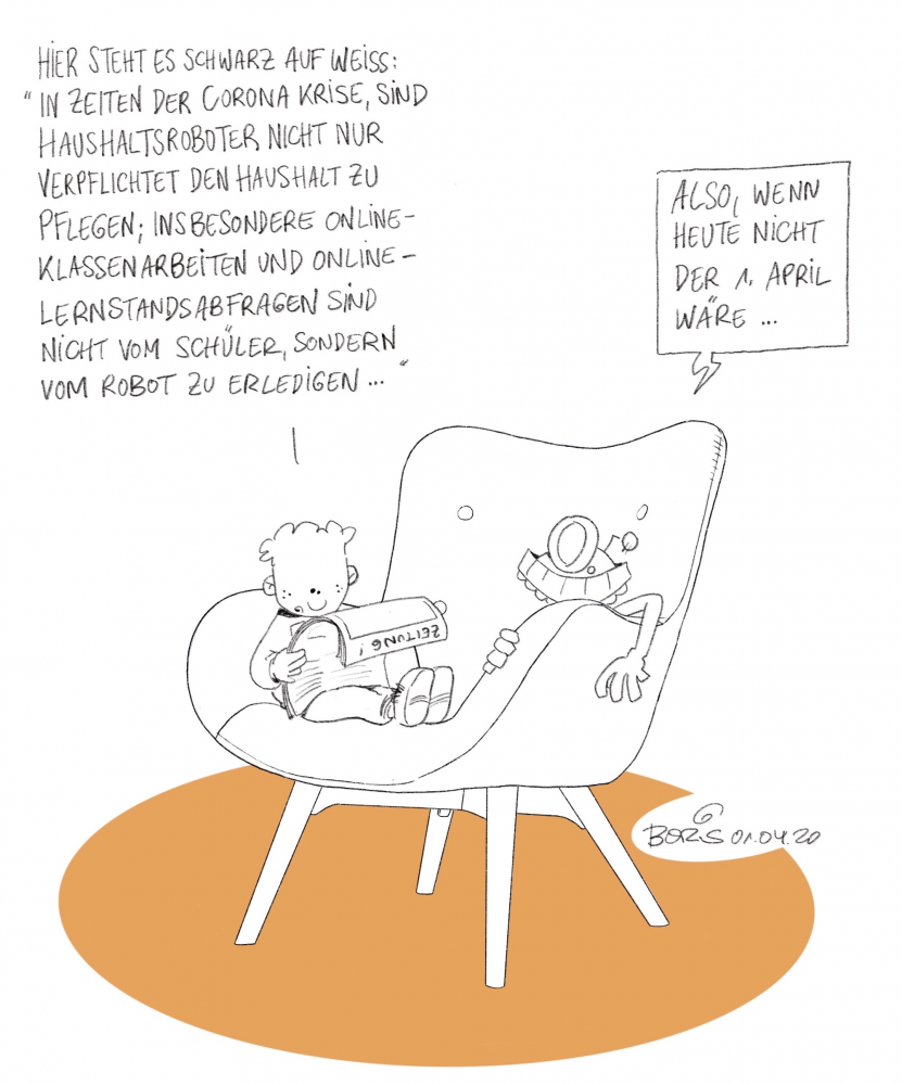 Cartoon: Aufgaben in der Corona Krise 1
