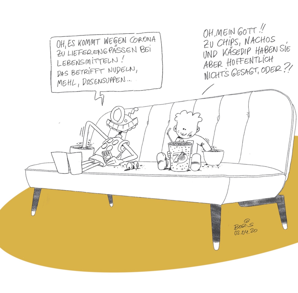 Cartoon: Corona Lieferengpässe 1