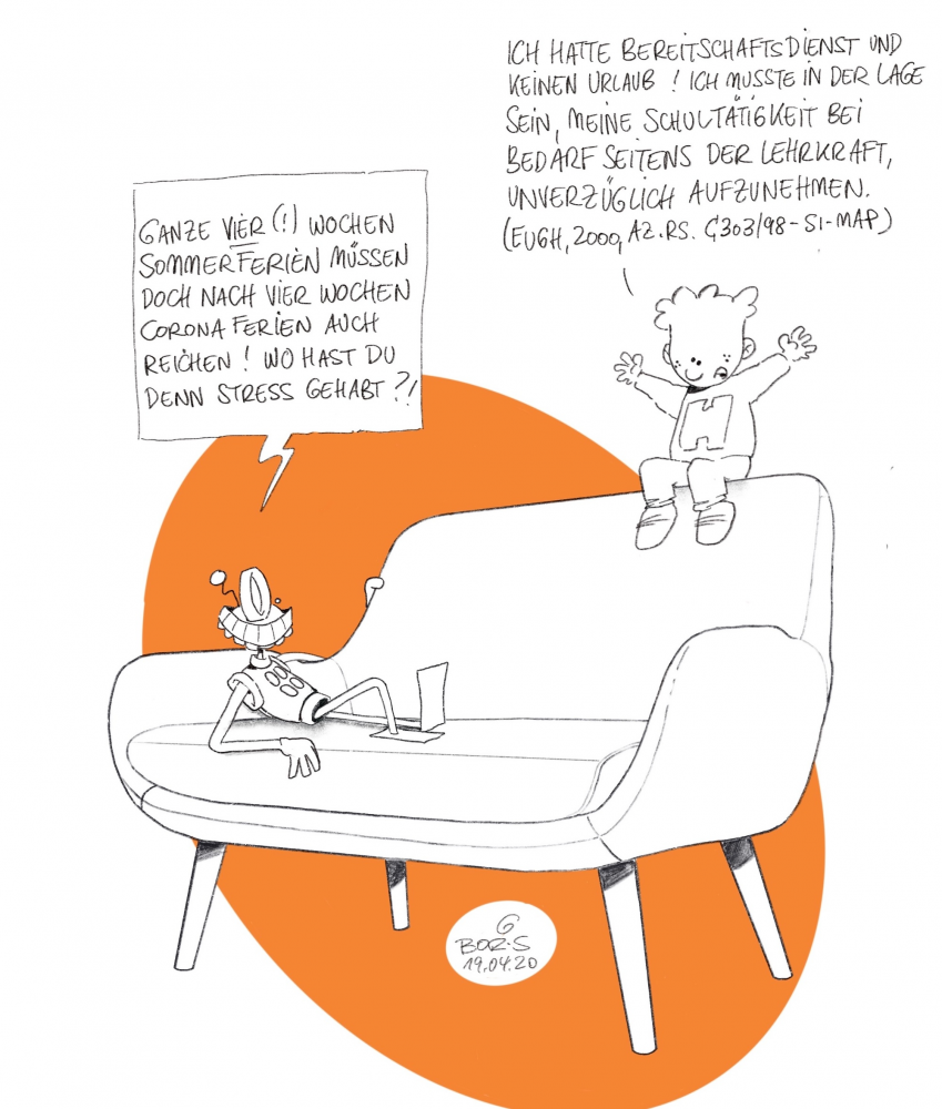 Cartoon: 4 Wochen Sommerferien müssen reichen 1