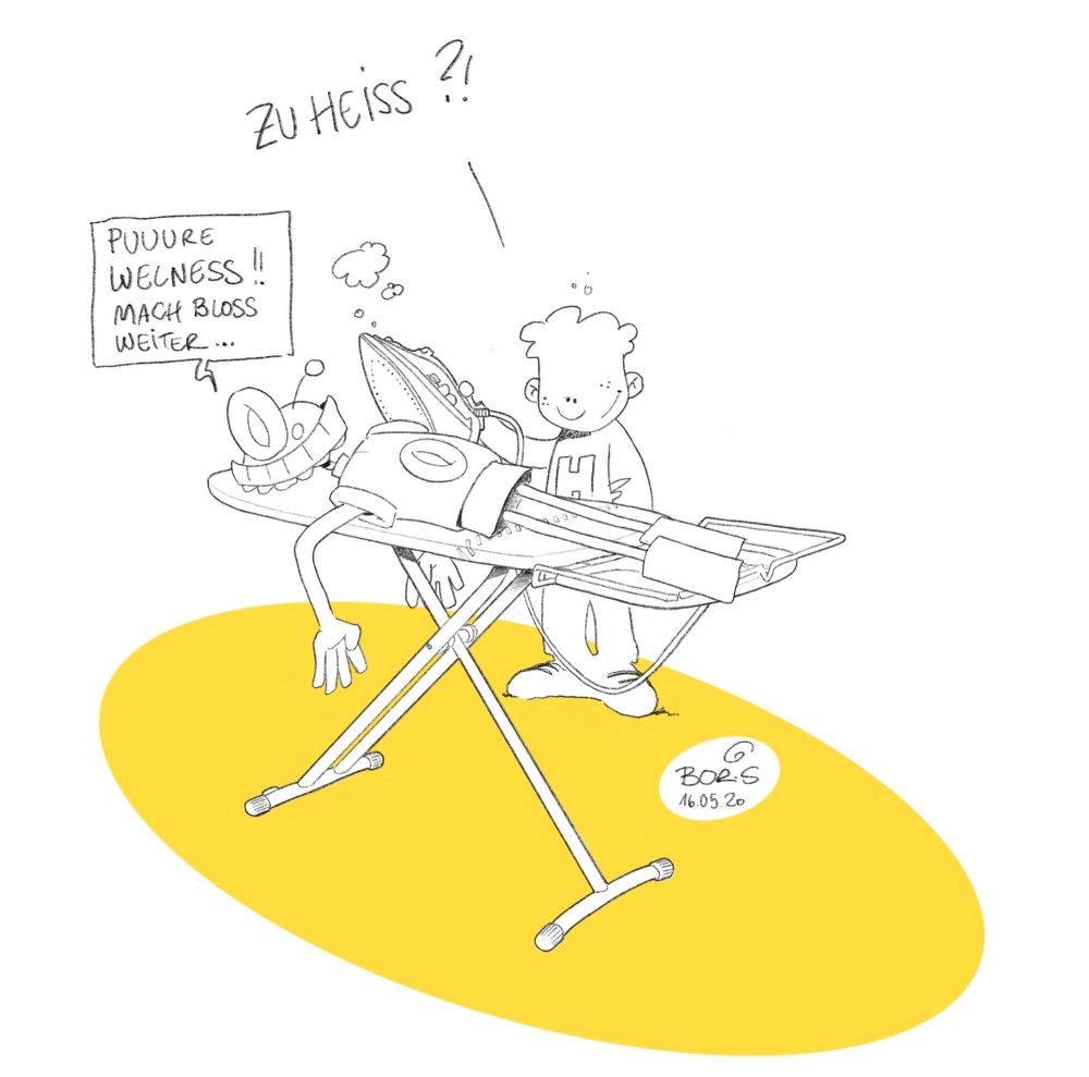 Cartoon: Bügeleiseneinsatz 1