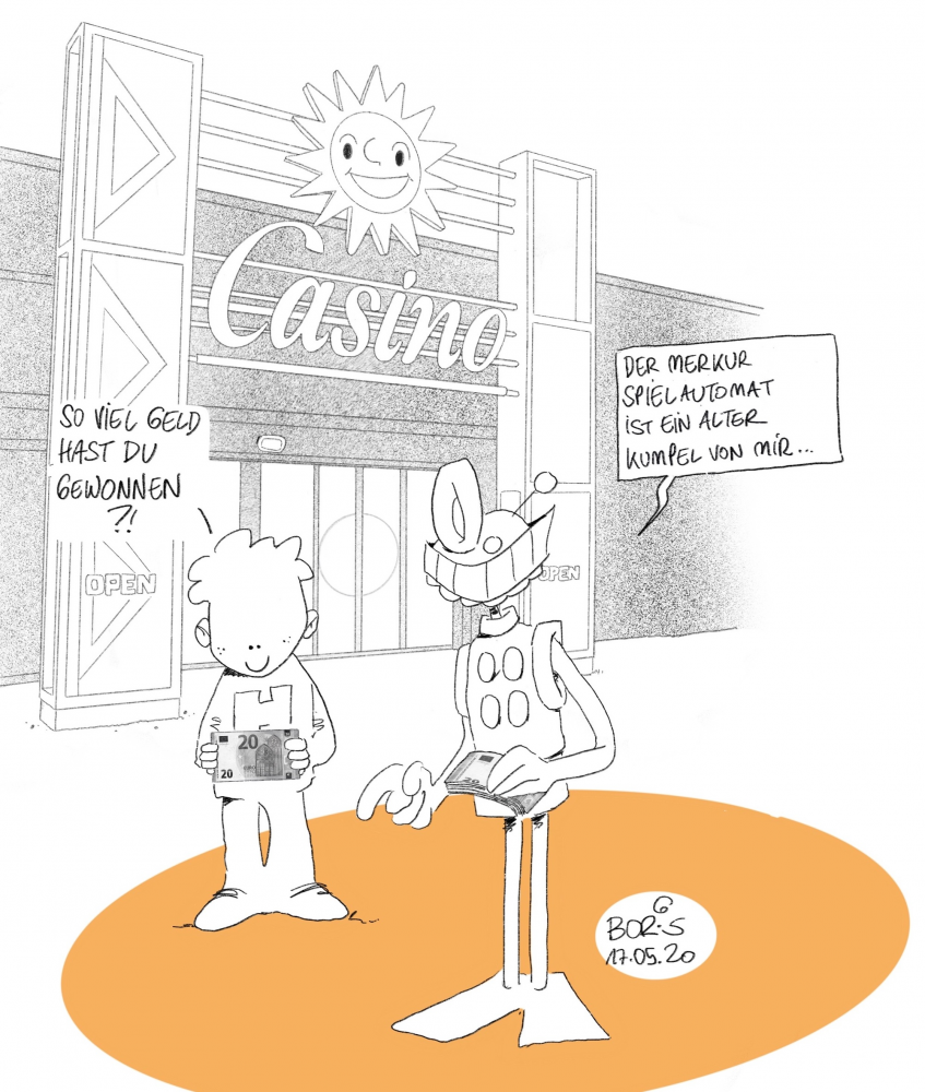 Cartoon: Erfolgreicher Spielothek Besuch 1
