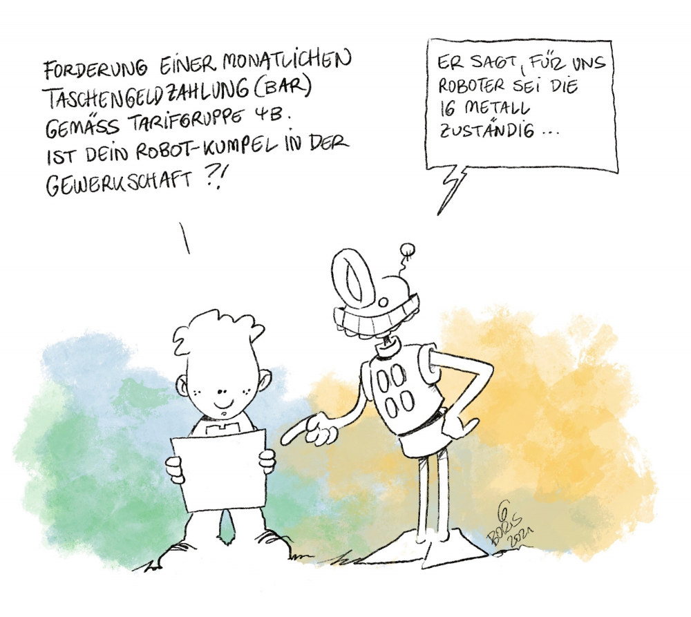 Cartoon: Taschengeldtarifvertrag 1