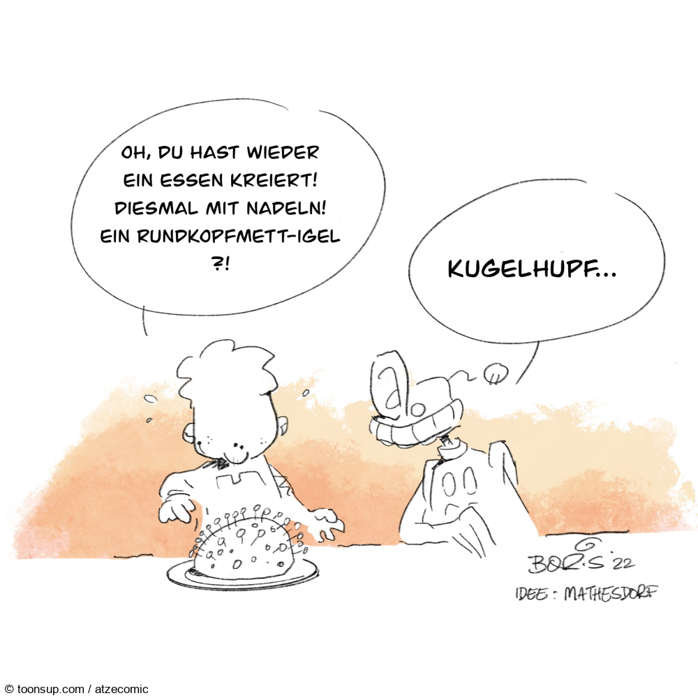 Cartoon: Rundkopfmett-Igel 1