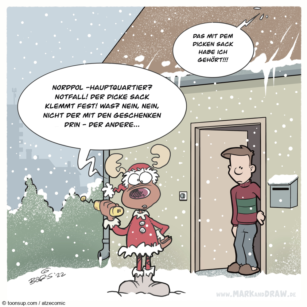 Cartoon: Finish the Cartoon Xmas Edition Rentier 1