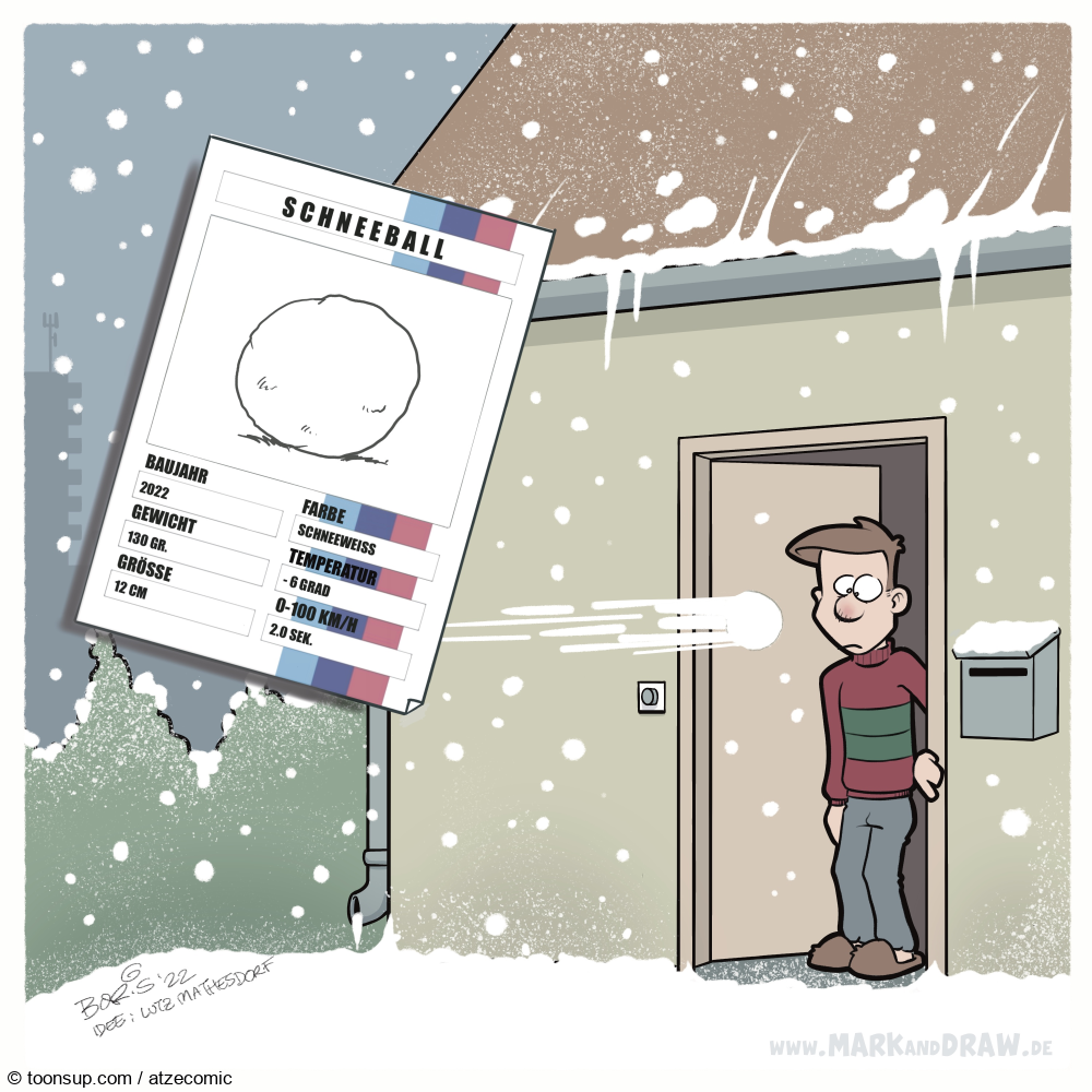 Cartoon: Finish the Cartoon Xmas Edition Schneeball 1