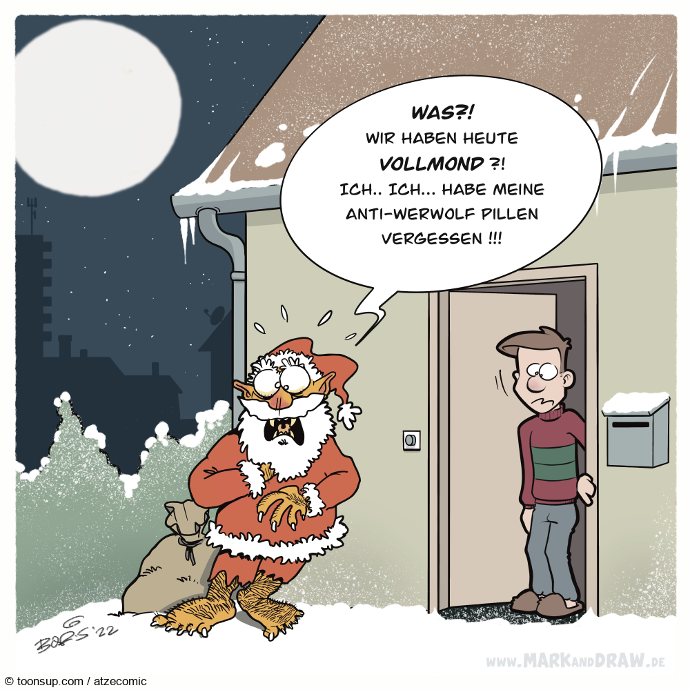 Cartoon: Finish the Cartoon Xmas Edition Vollmond 1