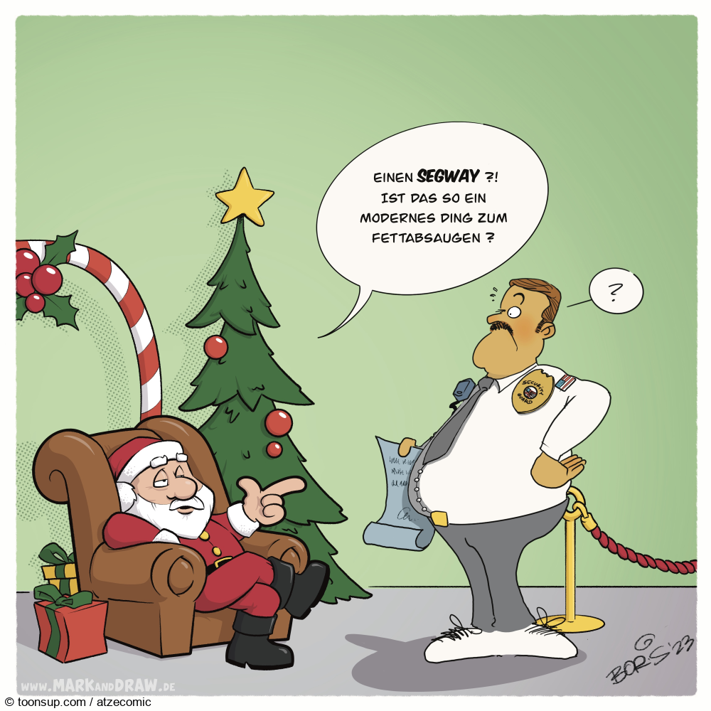 Cartoon: Finish the Cartoon Xmas 2023  Edition Kaufhaus Cop 1