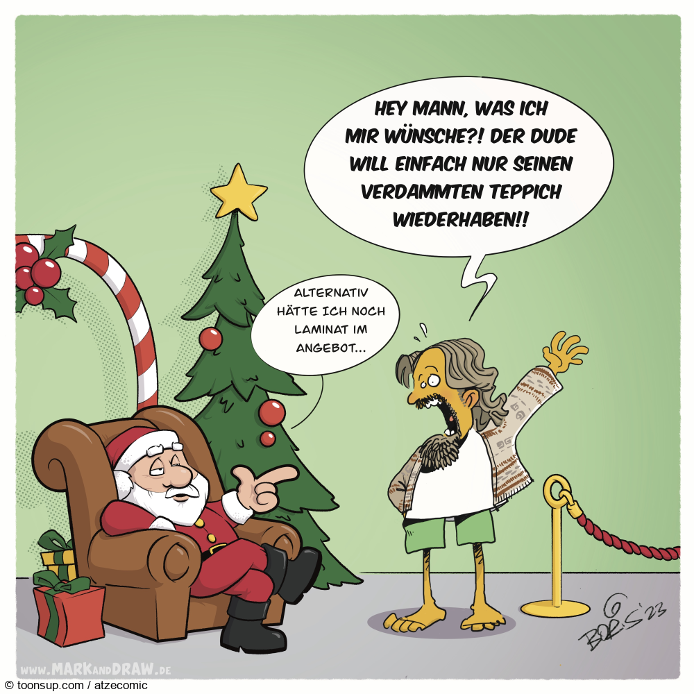 Cartoon: Finish the Cartoon Xmas 2023 Edition Big Lebowski 1