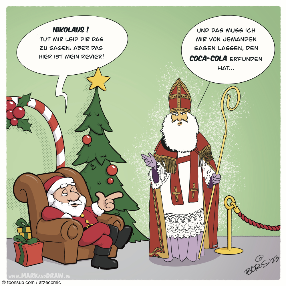 Cartoon: Finish the Cartoon Xmas 2023 Edition Nikolaus 1