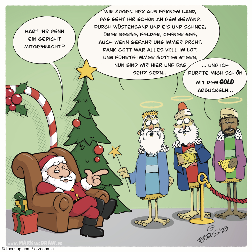 Cartoon: Finish the Cartoon Xmas 2023 Edition Die heiligen drei Könige 1