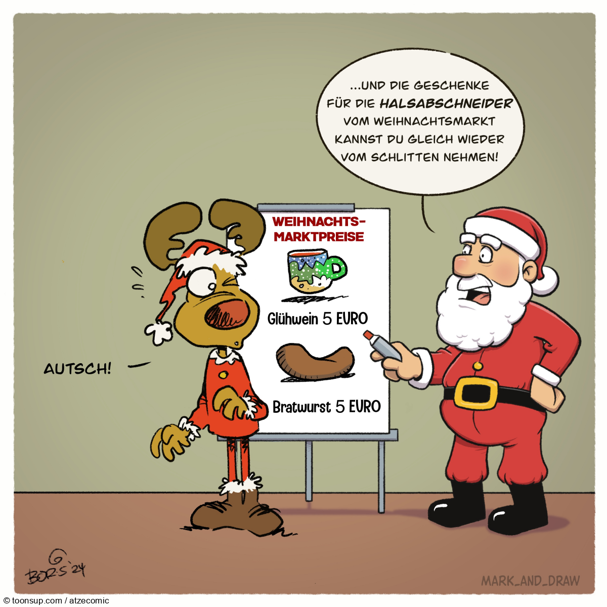 Cartoon: Finish the Cartoon Xmas 2024 Edition - Halsabschneider 1