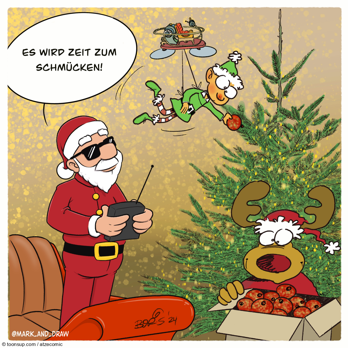 Cartoon: Finish the Cartoon Xmas 2024 Edition - Schmücken 1