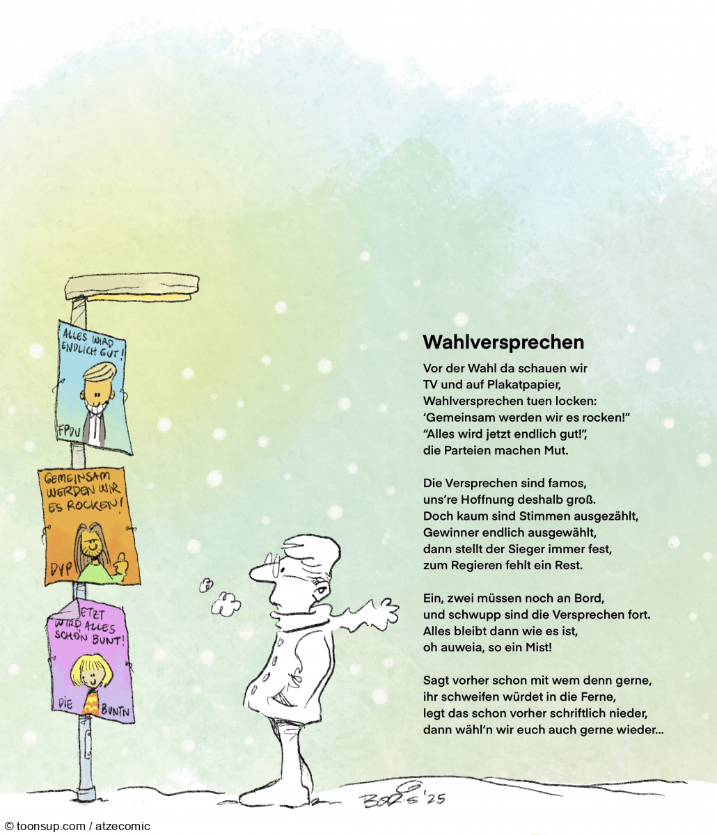 Cartoon: Wahlversprechen 1