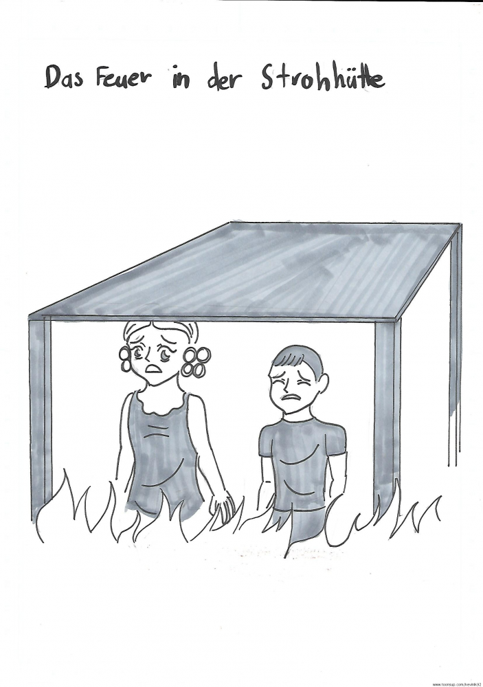 Comic: Das Feuer in der Strohhütte 1