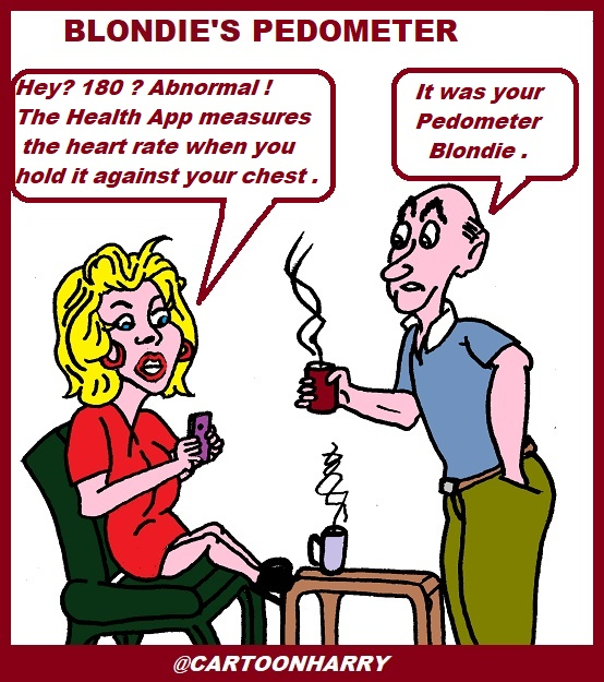 Cartoon: Blondies Pedometer 1