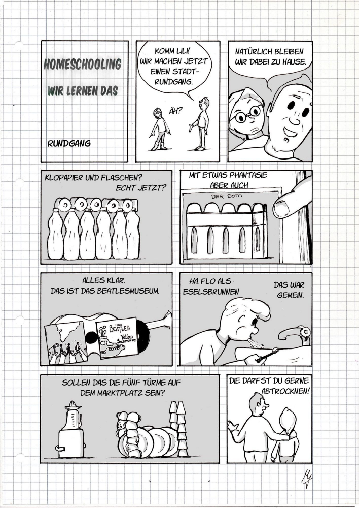 Comic: Homeschooling-Wir lernen das-Rundgang 1