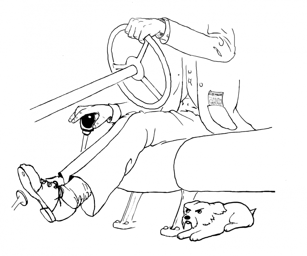 Illustration: Why, this bloke is stealing Auntie's car! 1