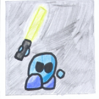 Tee mit Laserschwert