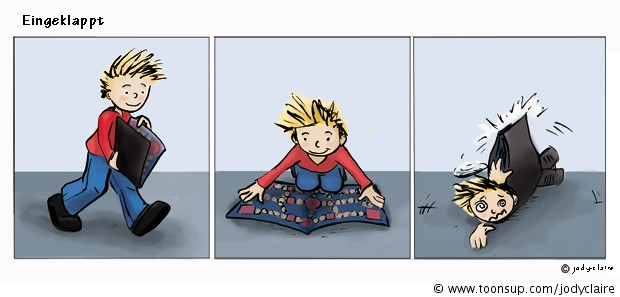 Cartoon: Eingeklappt 1