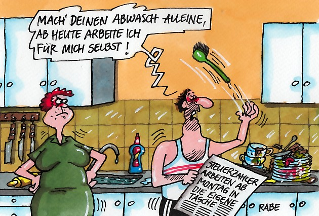 Cartoon: Abwasch 1