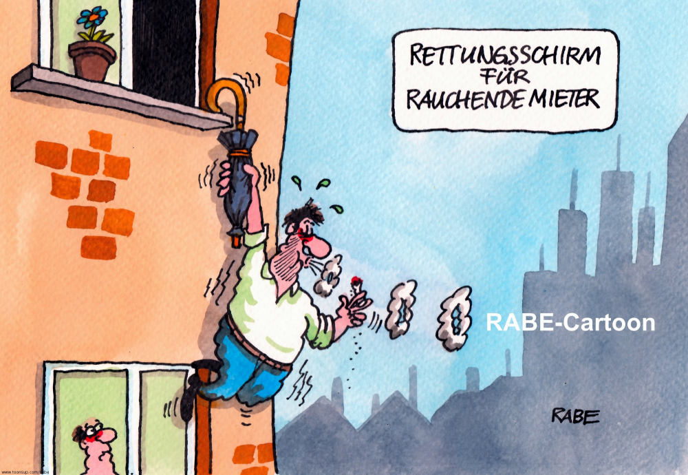 Cartoon: Raucherrettungsschirm 1
