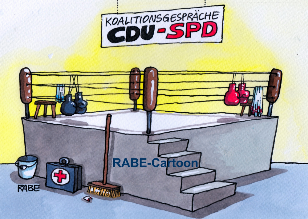 Cartoon: Durchboxen 1