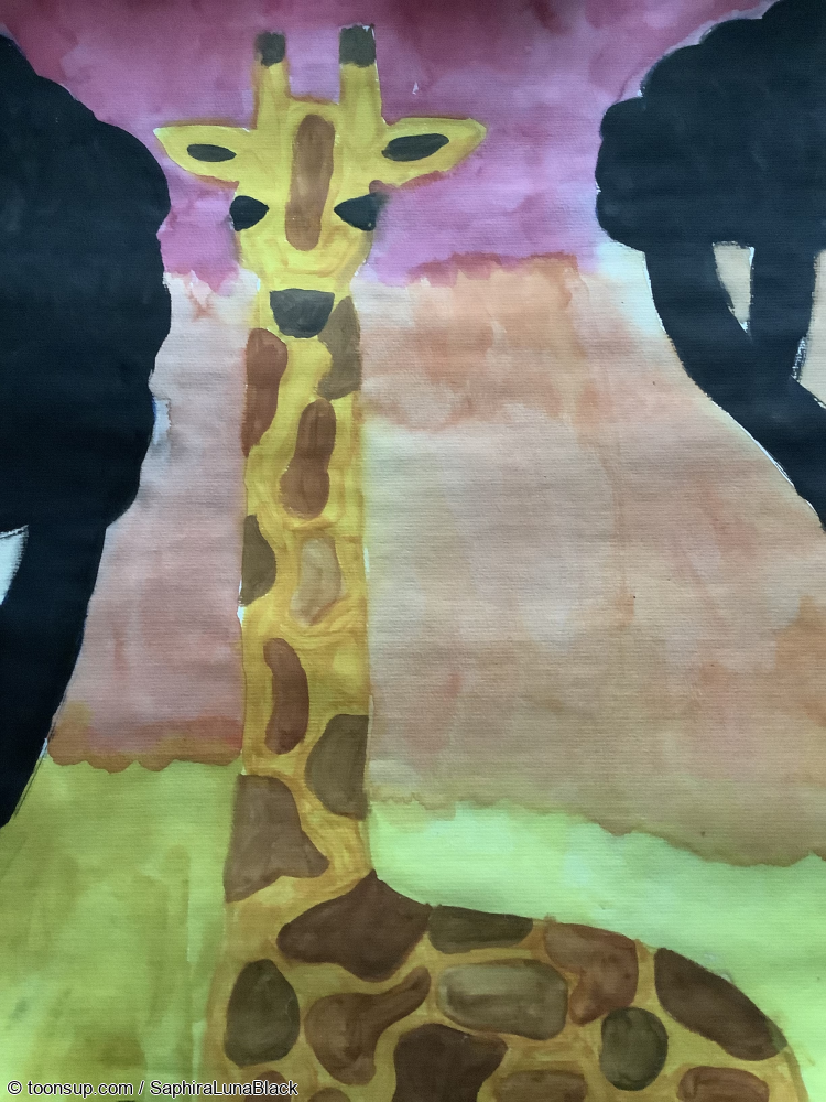 Photo: Giraffe im Sonnenuntergang 1