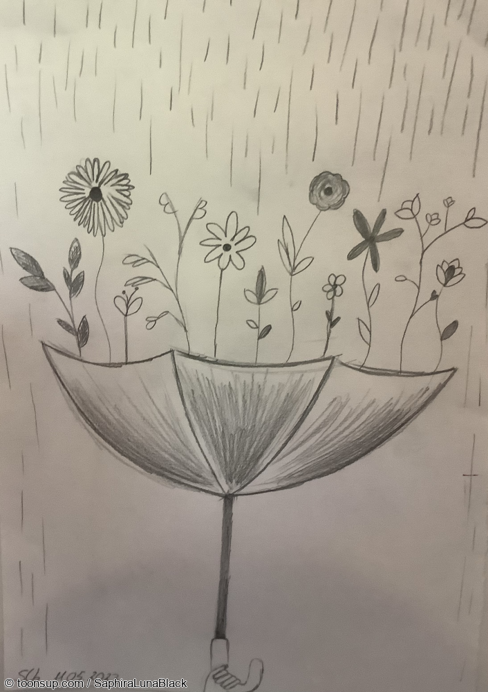 Photo: Ein blumiger Regebschirm 1