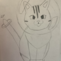 Eine Katze im Weltall
