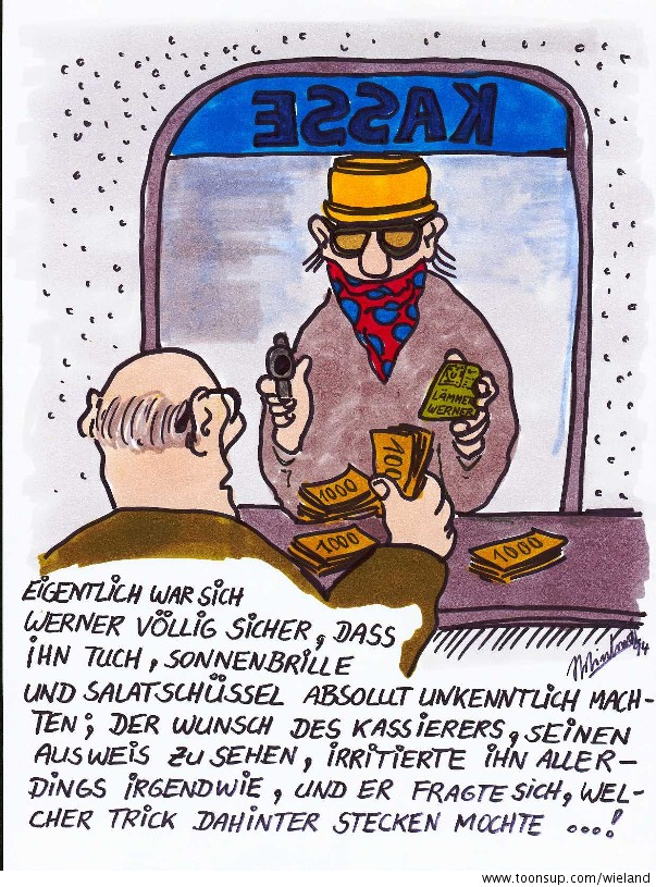 Cartoon: Banküberfall 1