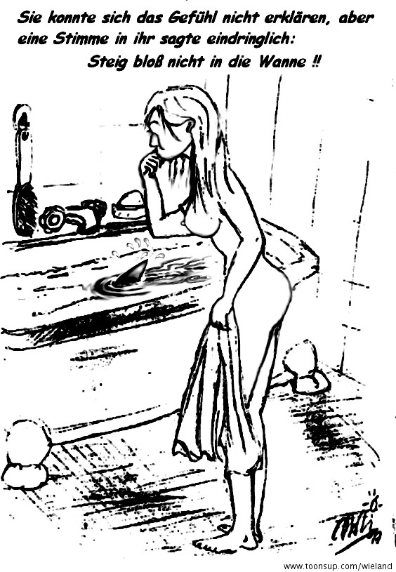 Cartoon: Der Badewannenhai 1