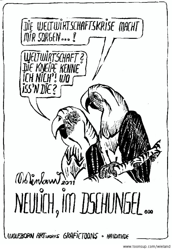 Cartoon: Weltwirtschaftskrise 1