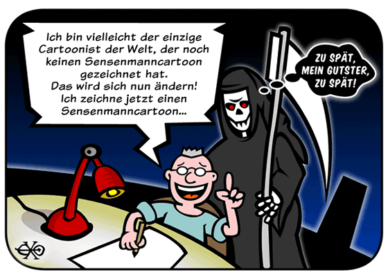 Cartoon: Zu spät 1