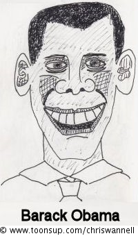 Illustration: Caricature - Barak Obama 1