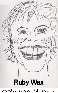 Illustration: Caricature - Ruby Wax 1