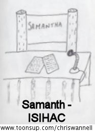 Illustration: Caricature - Samantha from 'I'm Sorry I Haven't A Clue' 1